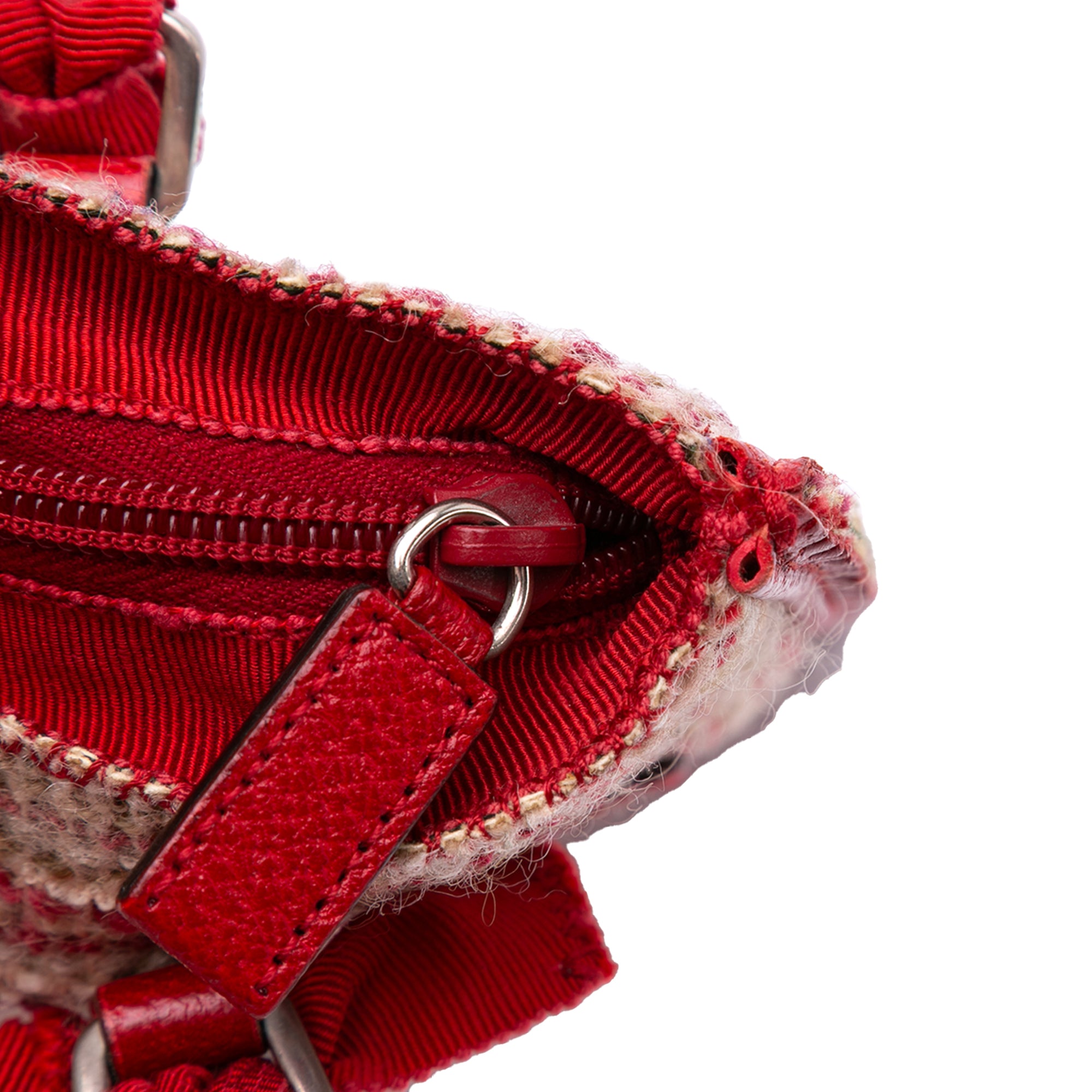 Vitello Trimmed Tweed Flat Tote