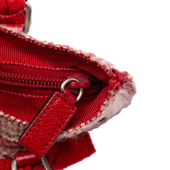 Vitello Trimmed Tweed Flat Tote