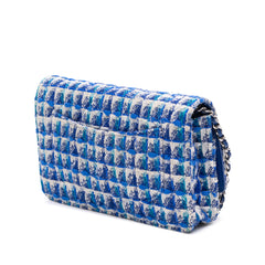 Quilted Boucle Tweed Charm Wallet On Chain