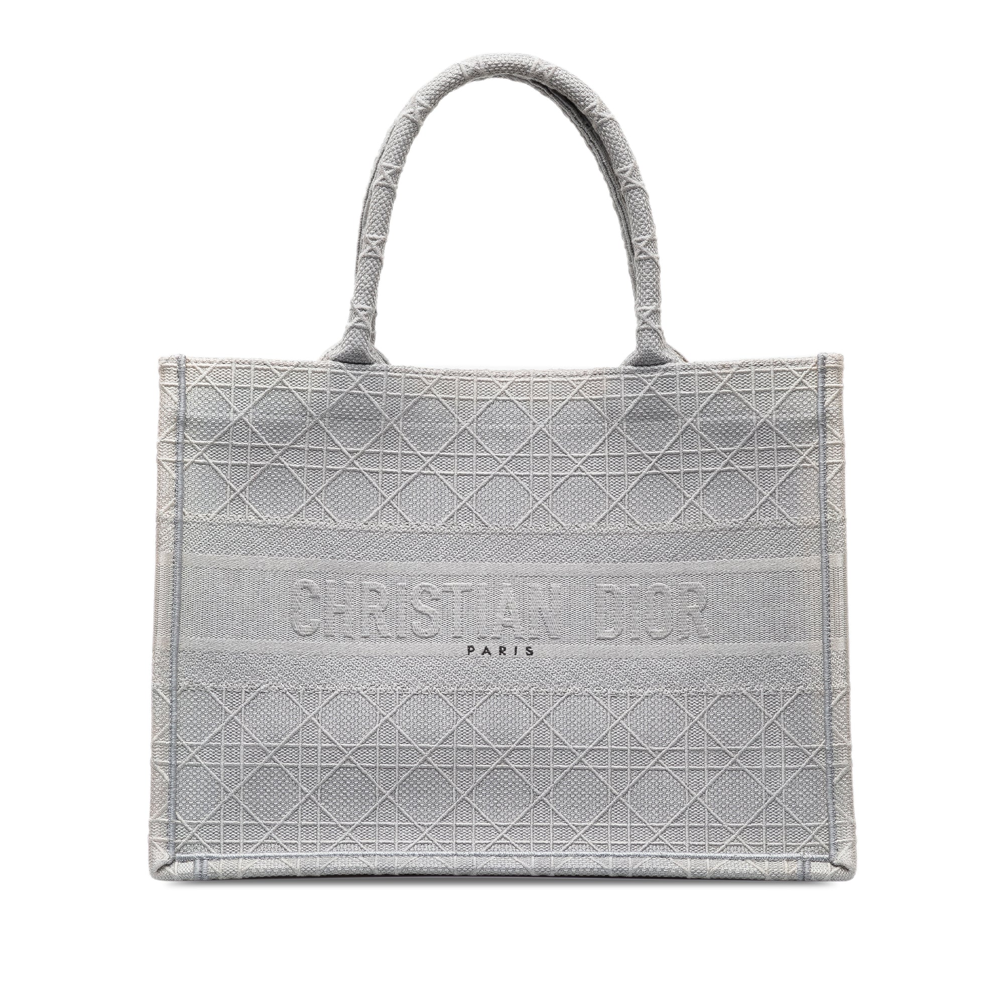Medium Cannage Embroidered Book Tote