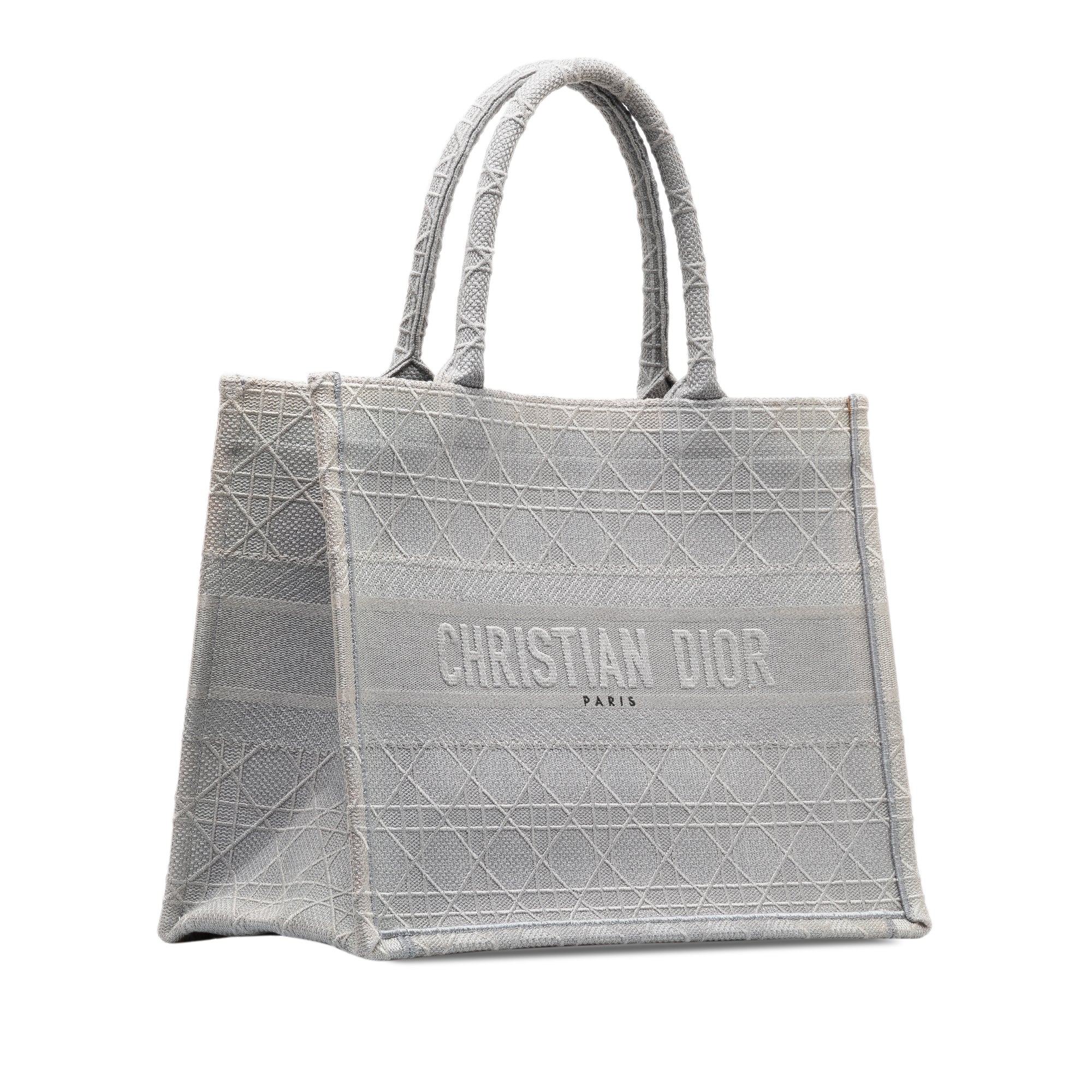 Medium Cannage Embroidered Book Tote