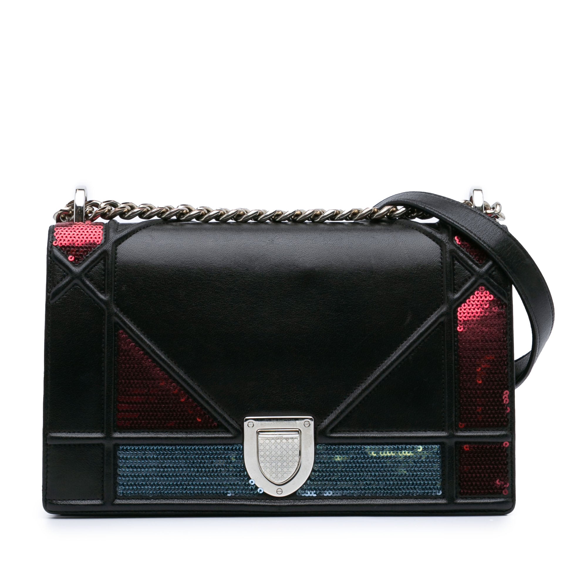 Medium Lambskin Sequin Diorama Flap