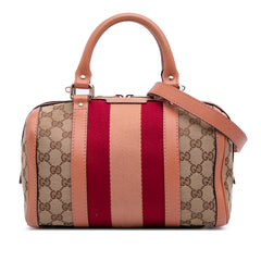 Small GG Canvas Web Joy Boston Bag