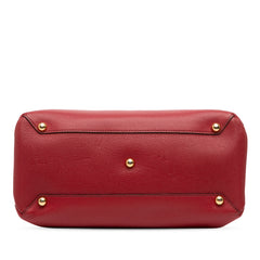 Medium Leather and House Check Banner Satchel