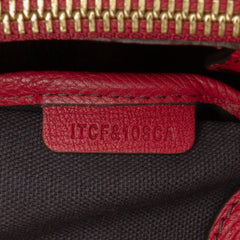 Medium Leather and House Check Banner Satchel