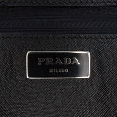 Medium Saffiano Lux Studded Crystal Galleria Double Zip Satchel