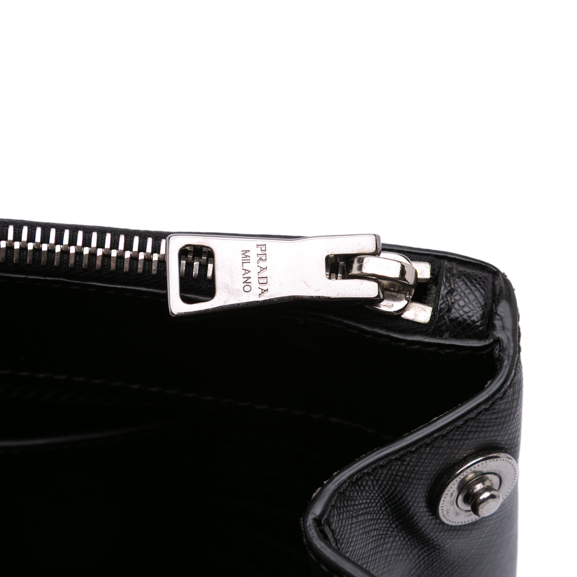 Medium Saffiano Lux Studded Crystal Galleria Double Zip Satchel