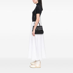 Small Leather Bamboo Daily Satchel