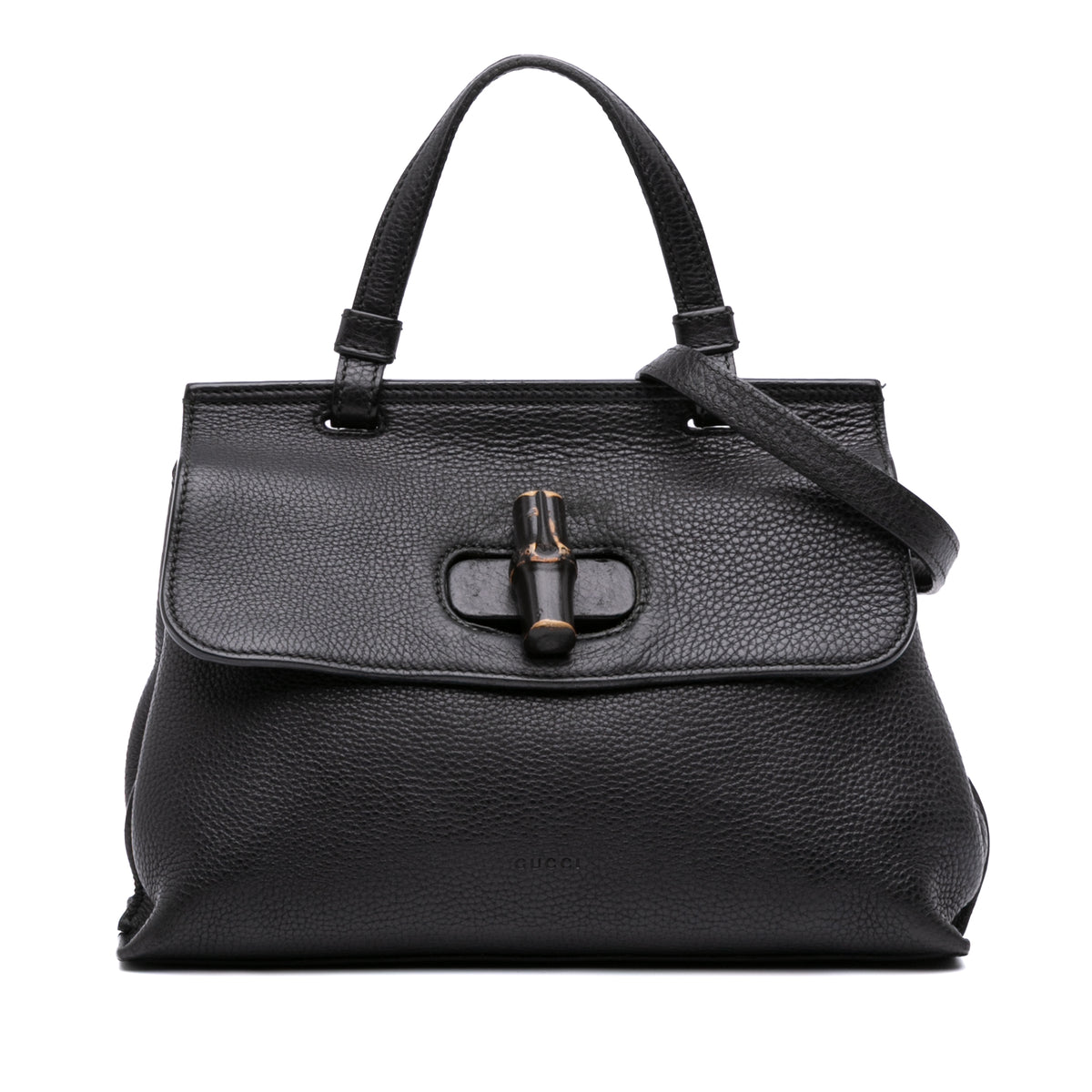 Small Leather Bamboo Daily Satchel