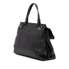 Small Leather Bamboo Daily Satchel