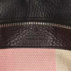 Small Leather Bamboo Daily Satchel