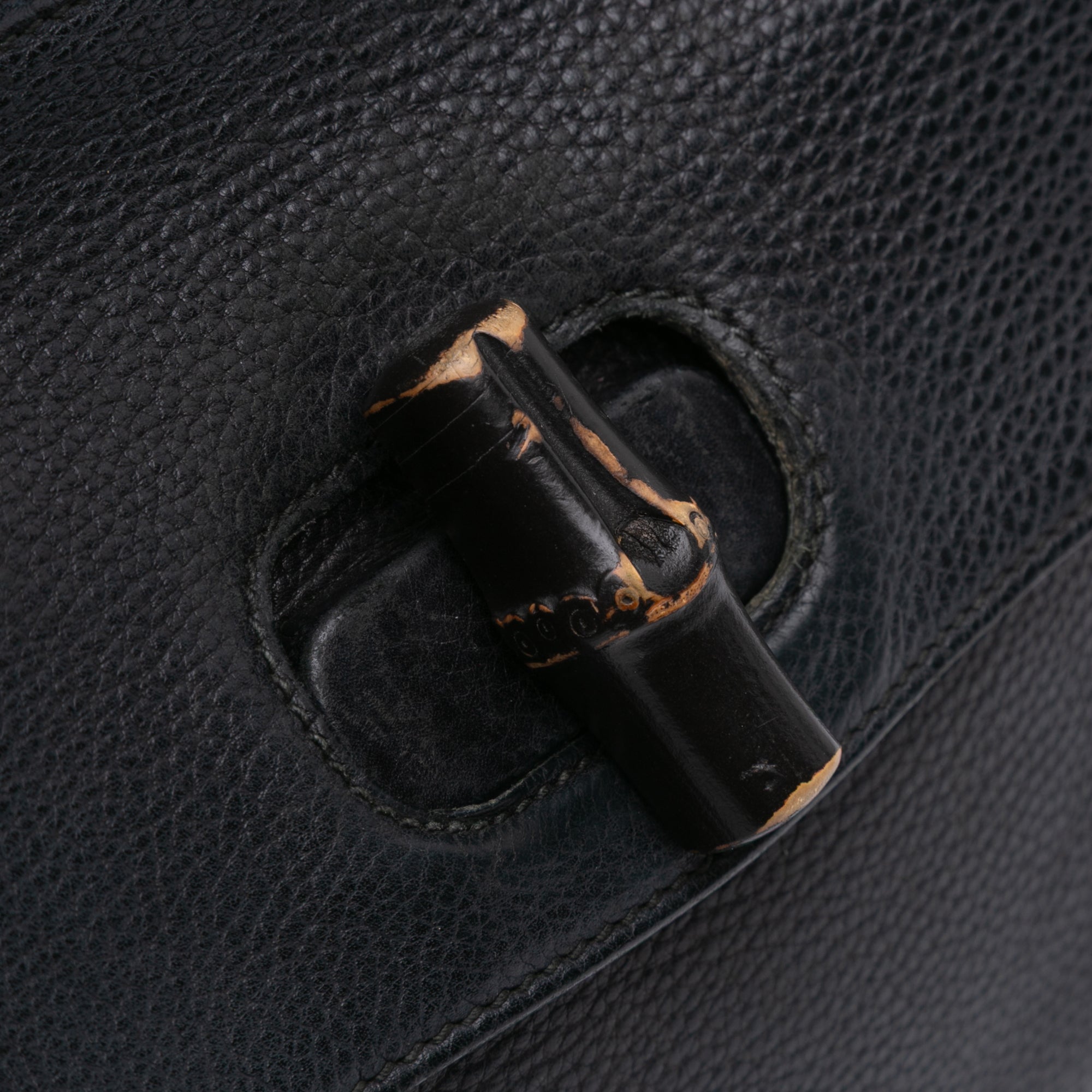 Small Leather Bamboo Daily Satchel
