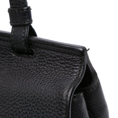 Small Leather Bamboo Daily Satchel
