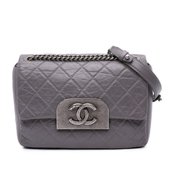 Quilted Aged Calfskin CC Square Flap