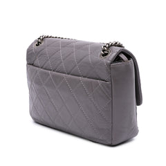 Quilted Aged Calfskin CC Square Flap
