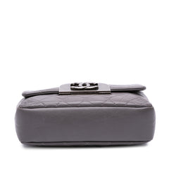 Quilted Aged Calfskin CC Square Flap