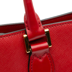 Soft Calf Trimmed Saffiano Lux Open Convertible Tote