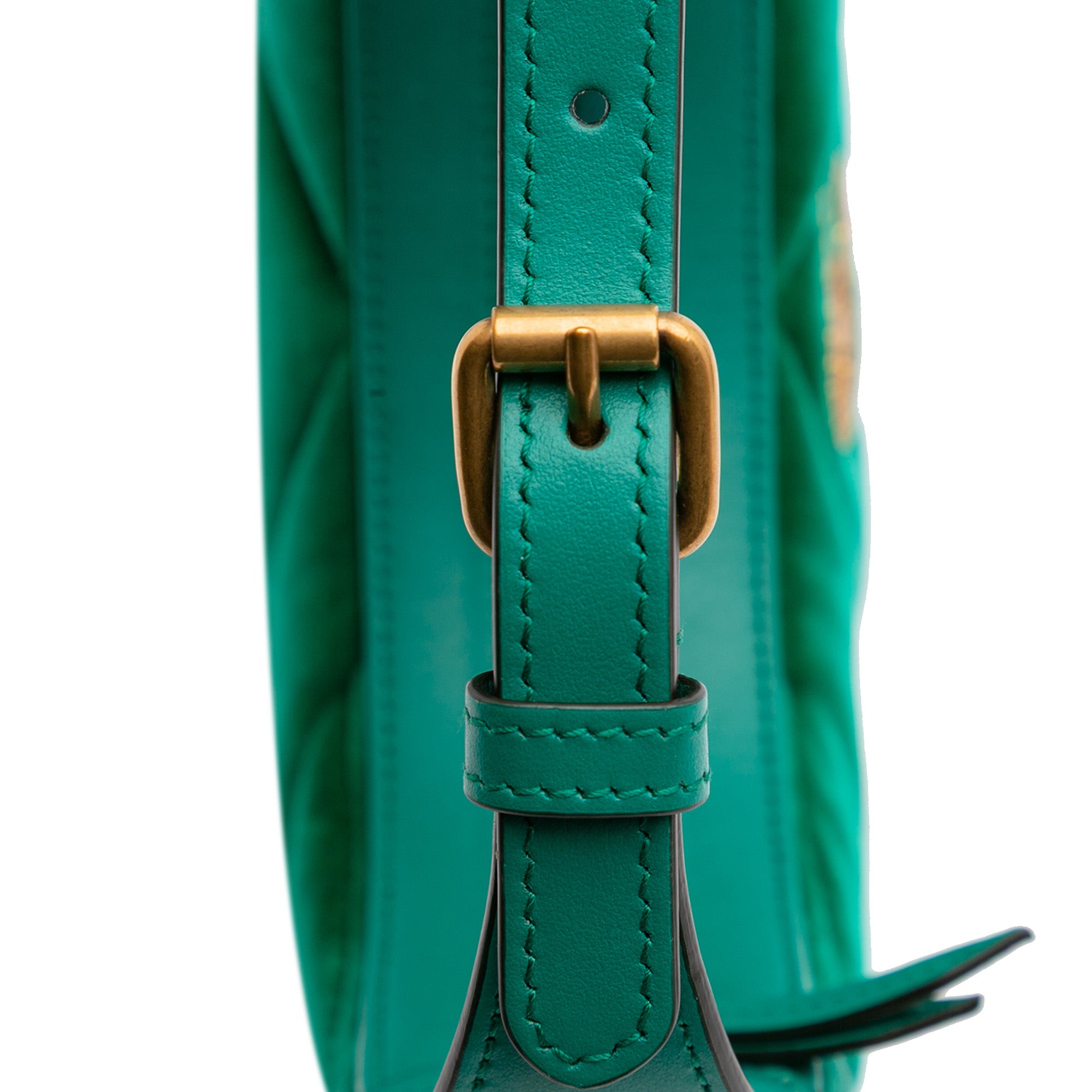 Mini GG Marmont Matelasse Velvet Torchon Half Moon Bag