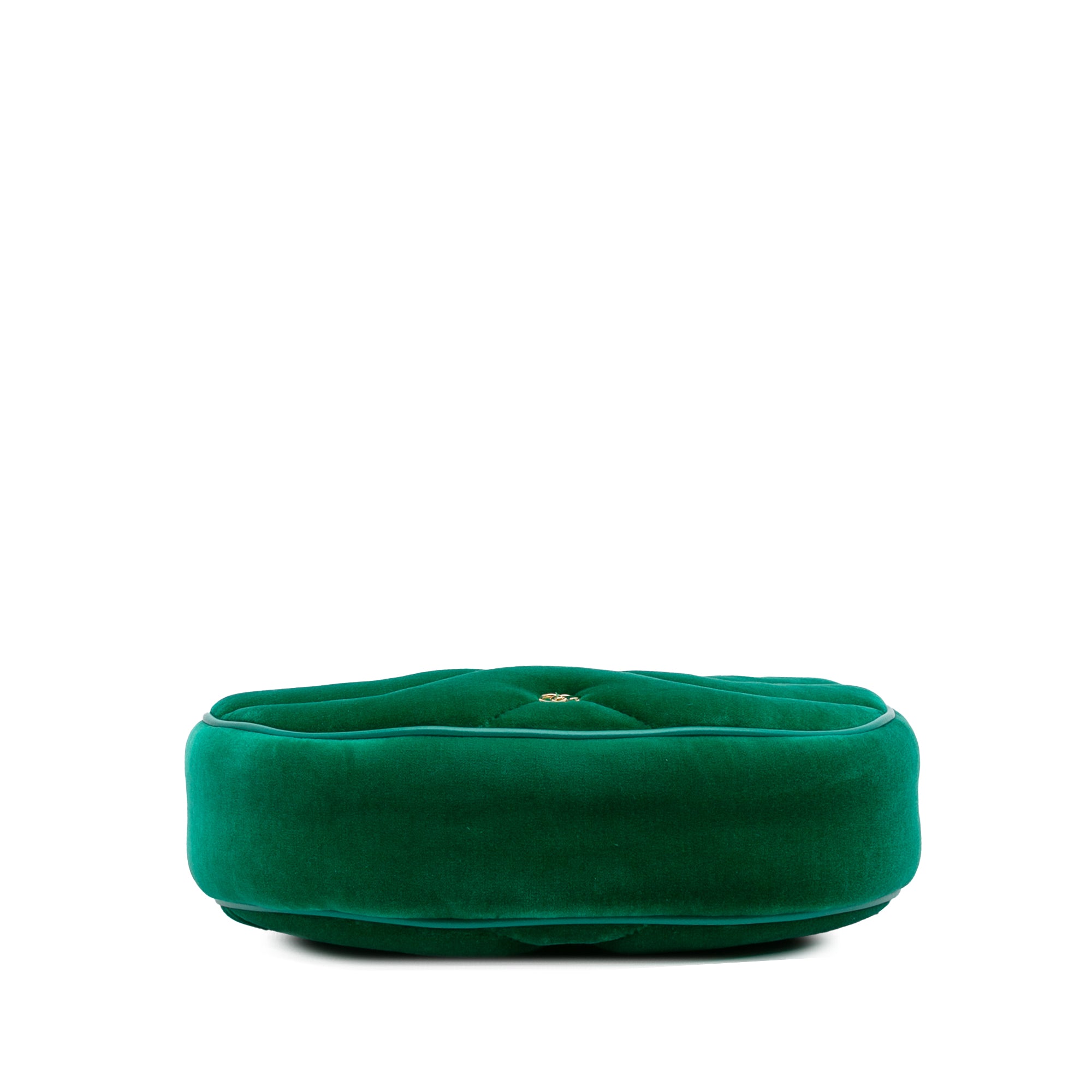 Mini GG Marmont Matelasse Velvet Torchon Half Moon Bag