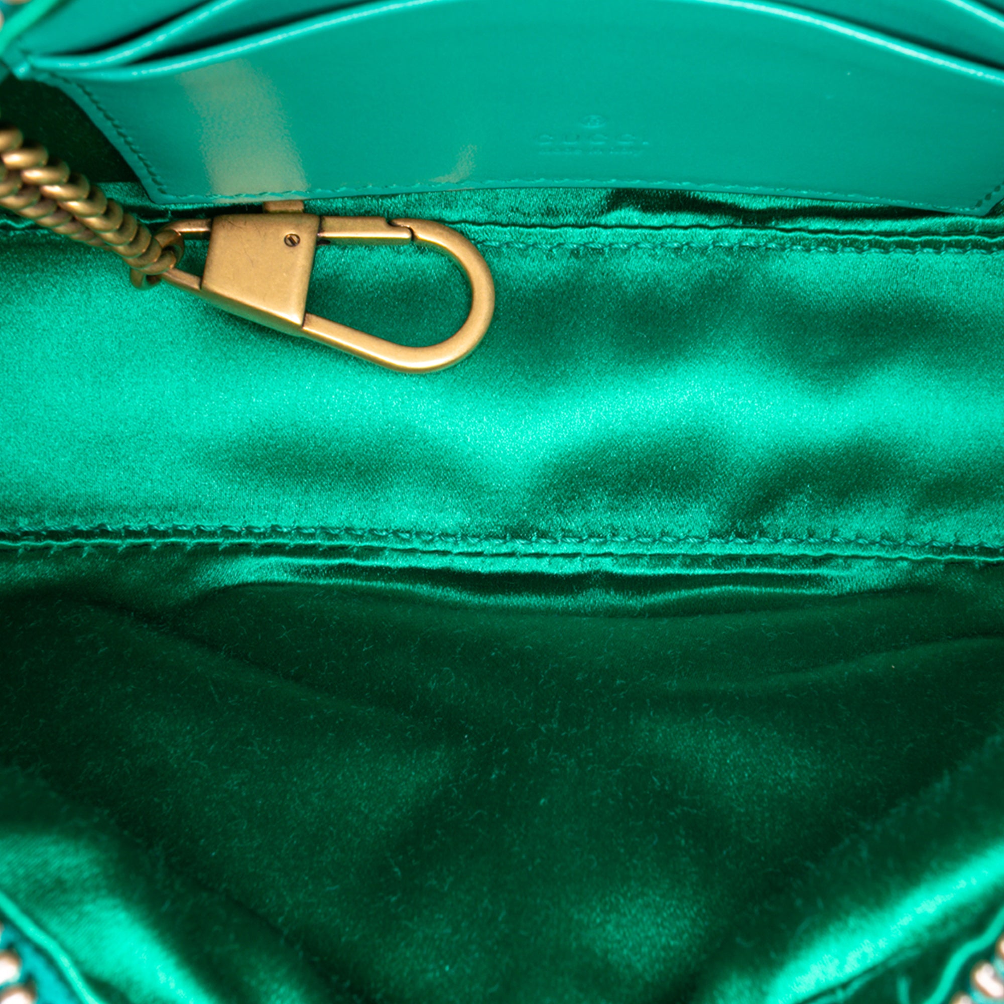 Mini GG Marmont Matelasse Velvet Torchon Half Moon Bag