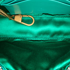 Mini GG Marmont Matelasse Velvet Torchon Half Moon Bag