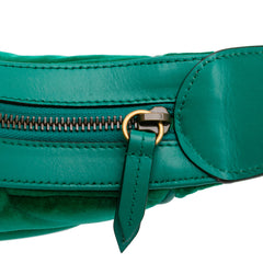 Mini GG Marmont Matelasse Velvet Torchon Half Moon Bag