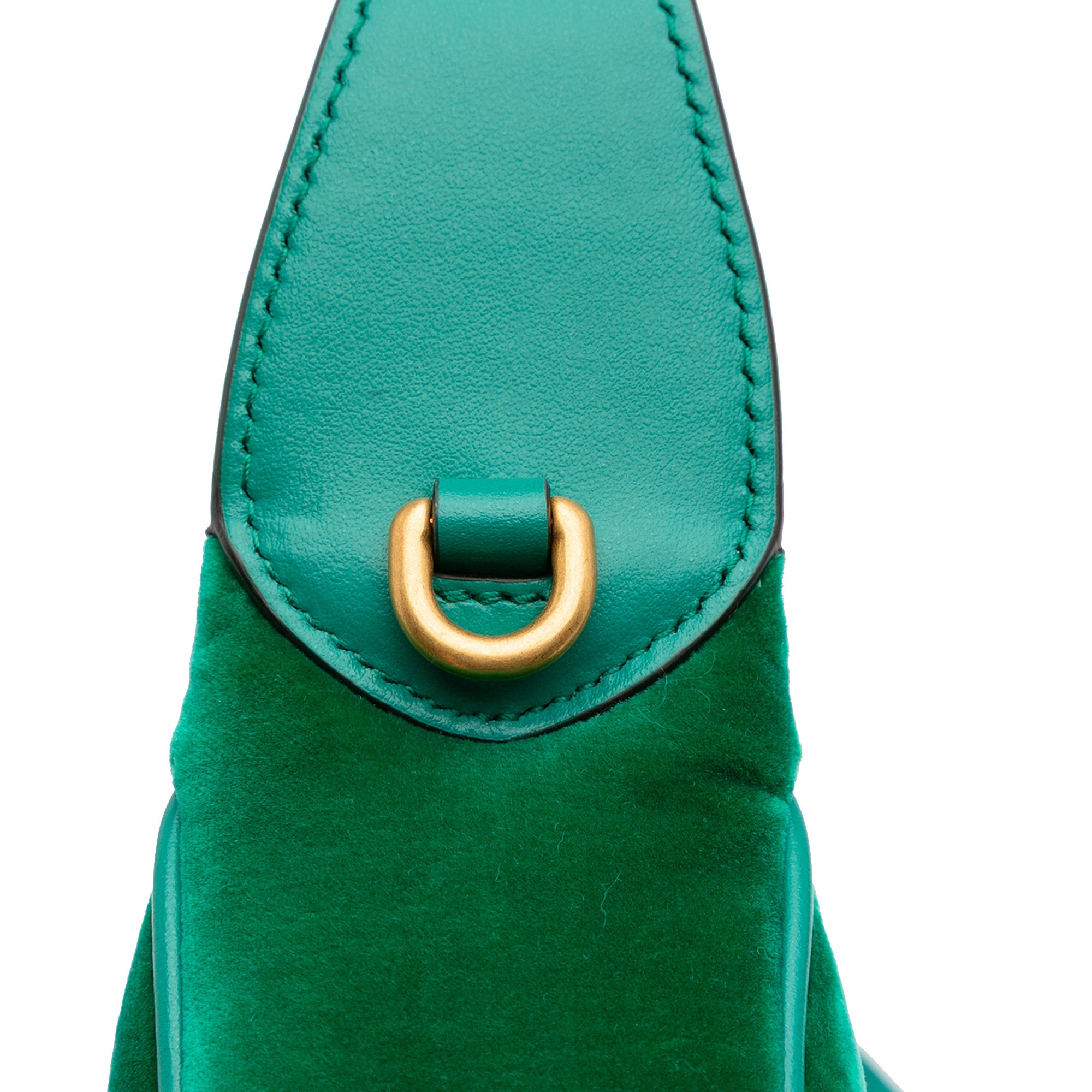 Mini GG Marmont Matelasse Velvet Torchon Half Moon Bag