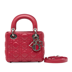 Mini Lambskin Cannage Lady Dior