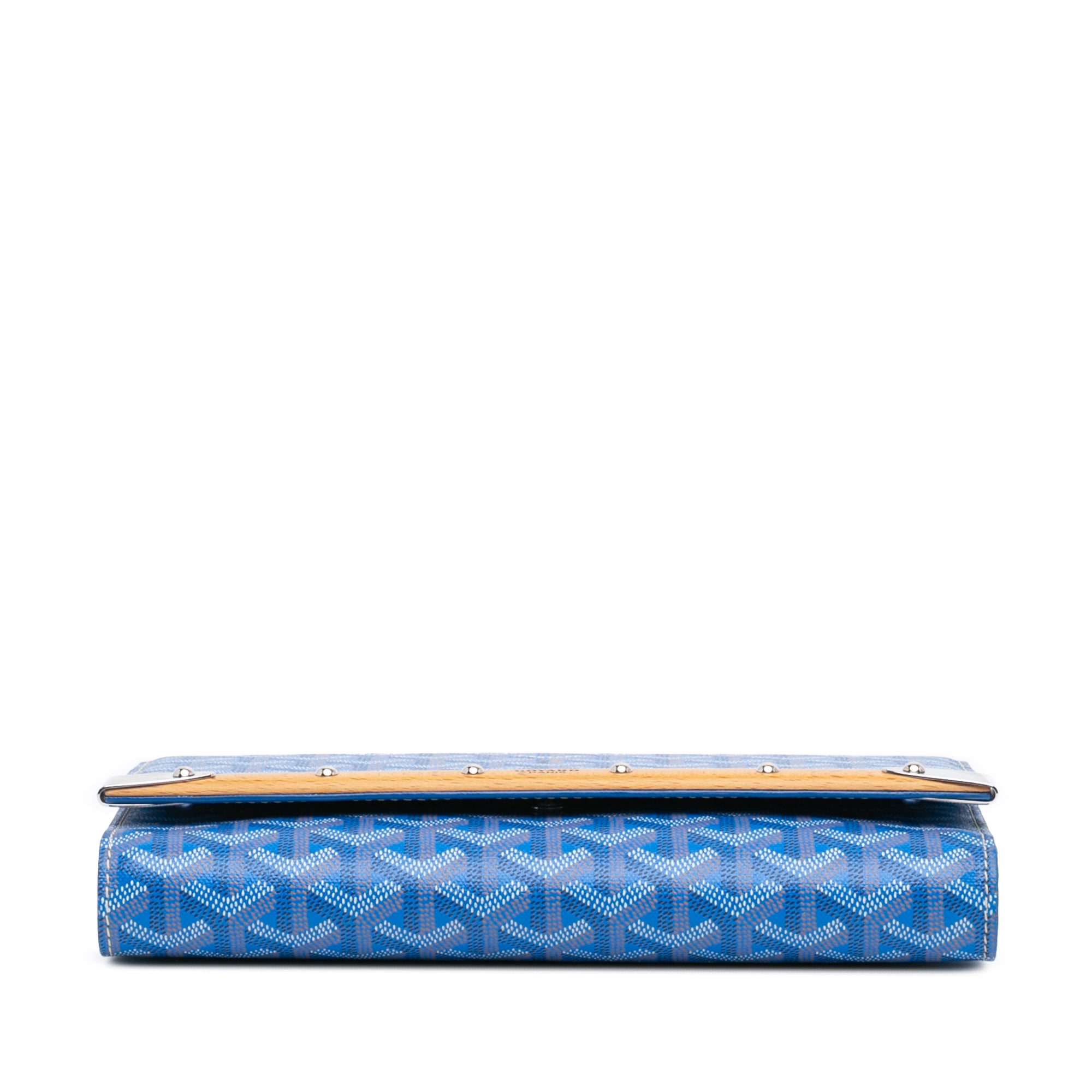 Goyardine Monte Carlo Bois Clutch with Strap