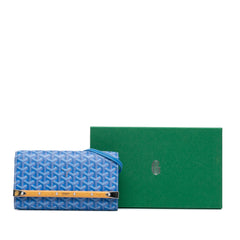 Goyardine Monte Carlo Bois Clutch with Strap