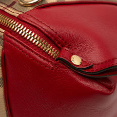 Small Haymarket Check Coated Canvas Blaze Satchel