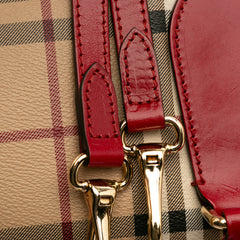 Small Haymarket Check Coated Canvas Blaze Satchel