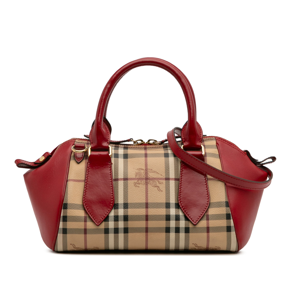 Small Haymarket Check Coated Canvas Blaze Satchel
