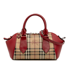 Small Haymarket Check Coated Canvas Blaze Satchel