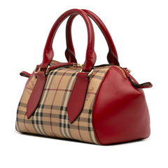 Small Haymarket Check Coated Canvas Blaze Satchel