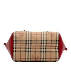 Small Haymarket Check Coated Canvas Blaze Satchel