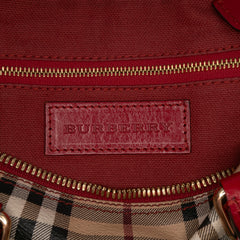 Small Haymarket Check Coated Canvas Blaze Satchel