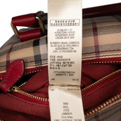 Small Haymarket Check Coated Canvas Blaze Satchel