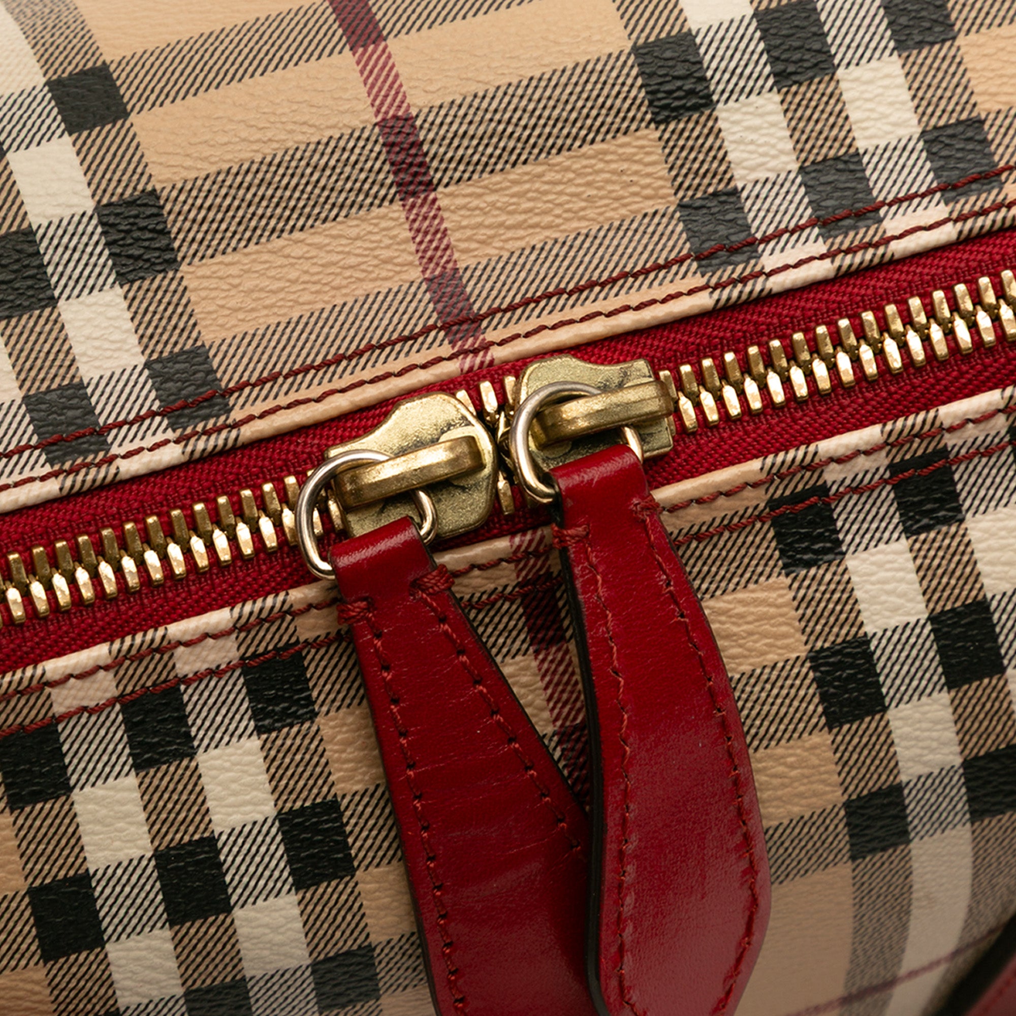 Small Haymarket Check Coated Canvas Blaze Satchel