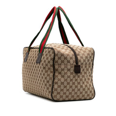 GG Canvas Web Duffle Bag