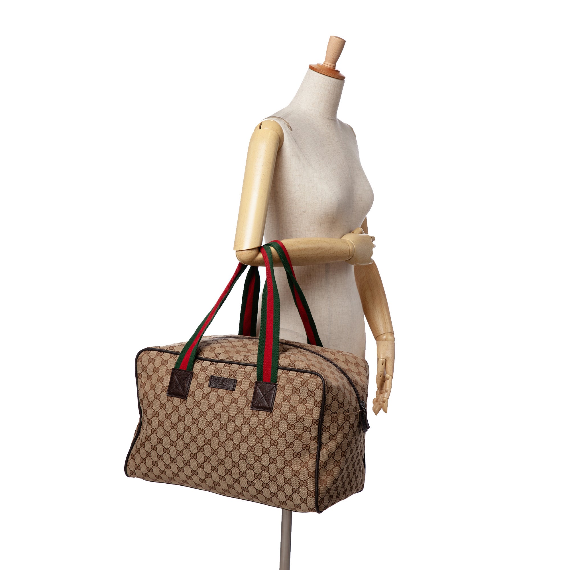 GG Canvas Web Duffle Bag