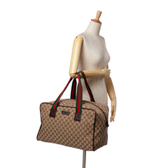 GG Canvas Web Duffle Bag