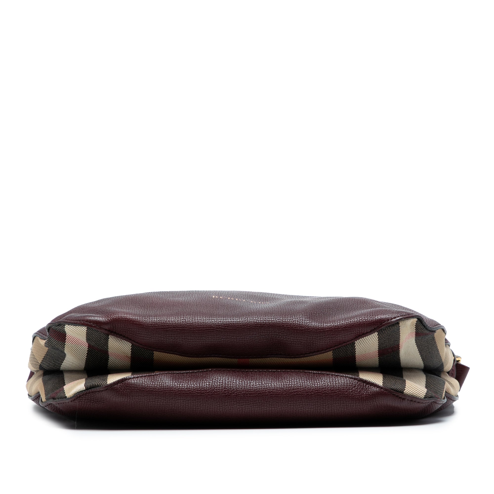 Small Grainy Calfskin and House Check Canvas Bingley Crossbody