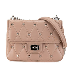 Studded Matelasse Leather Crossbody