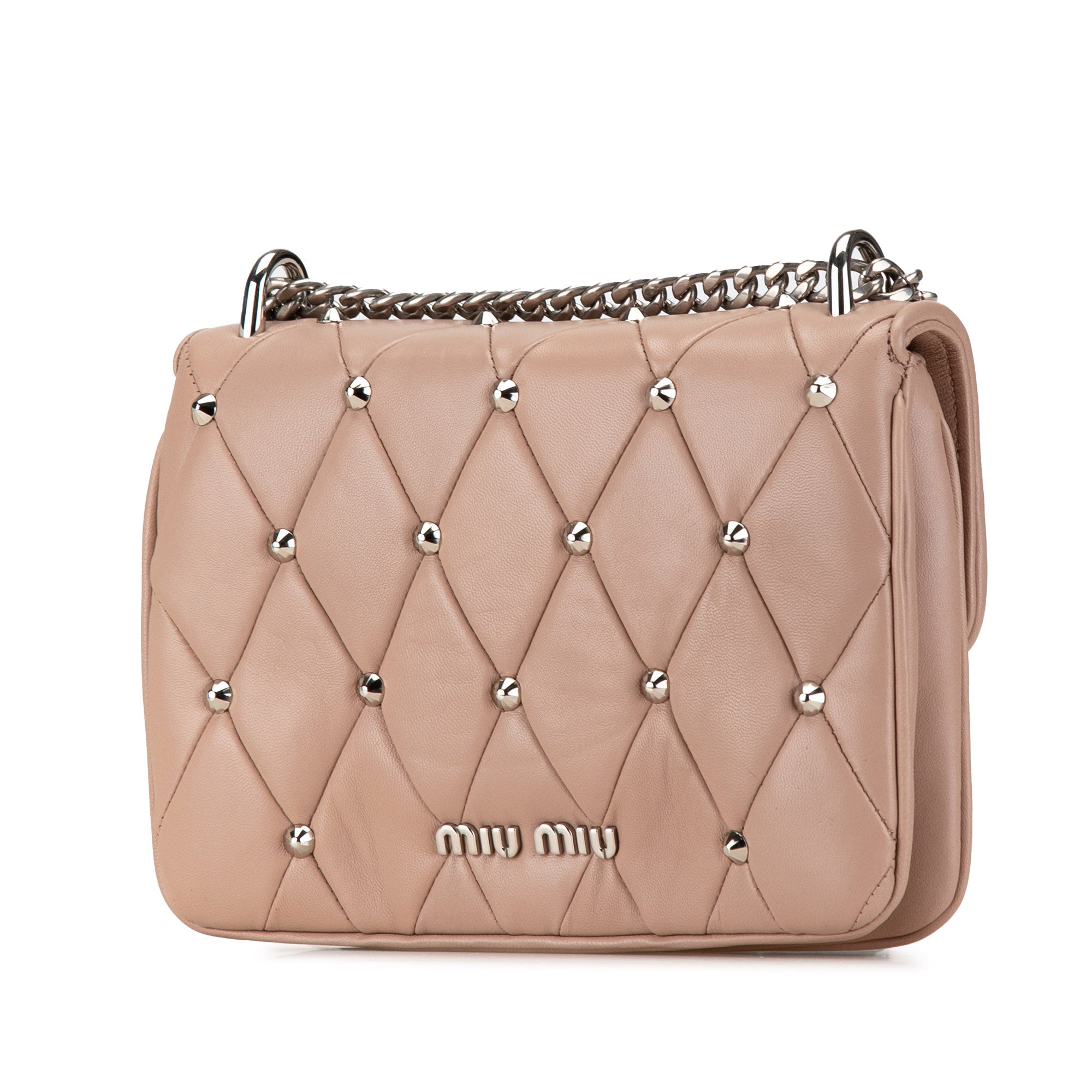 Studded Matelasse Leather Crossbody