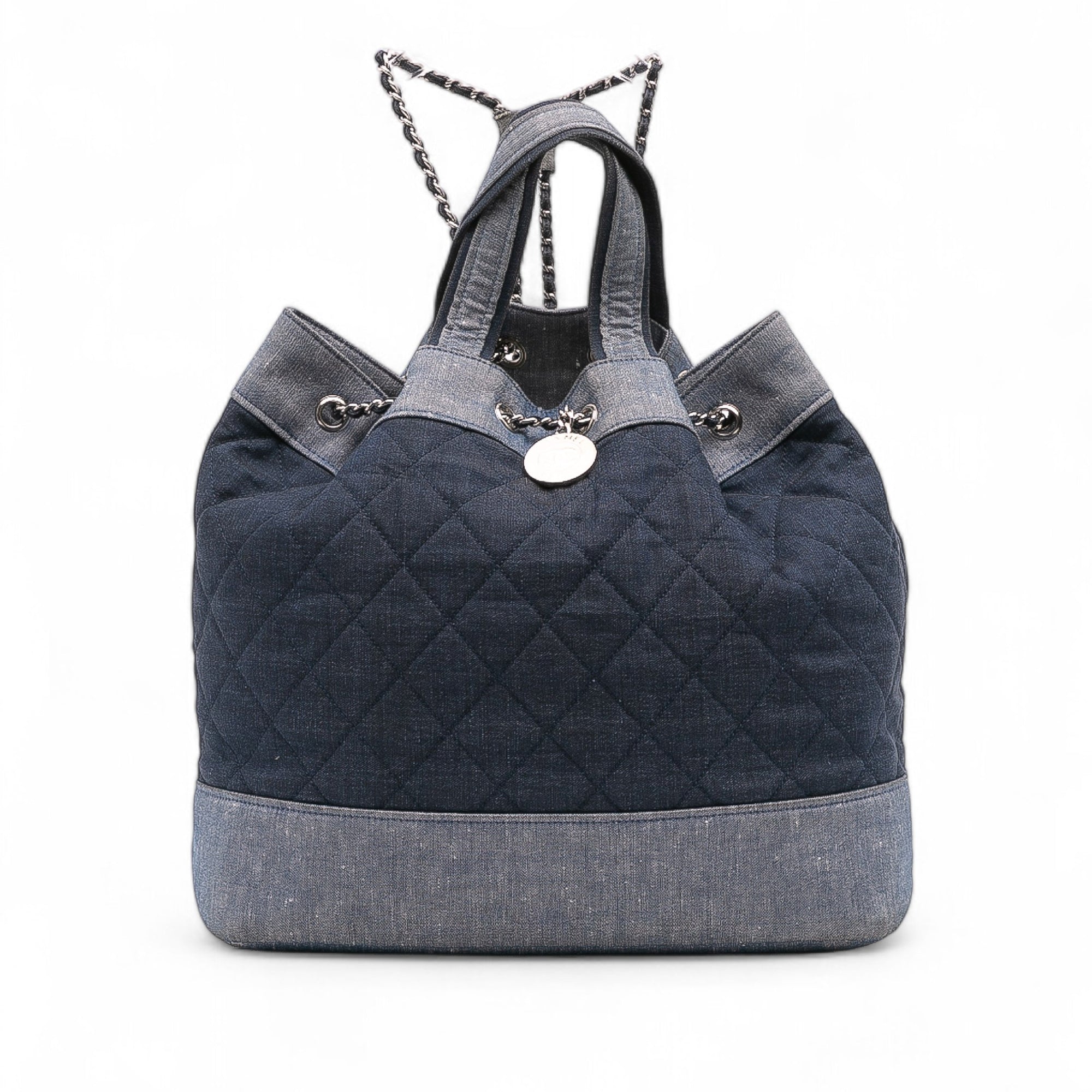Quilted Denim Medallion Backpack