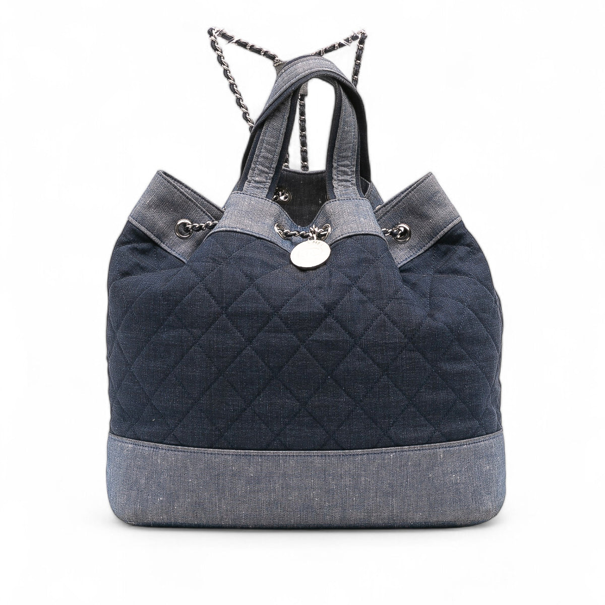 Quilted Denim Medallion Backpack
