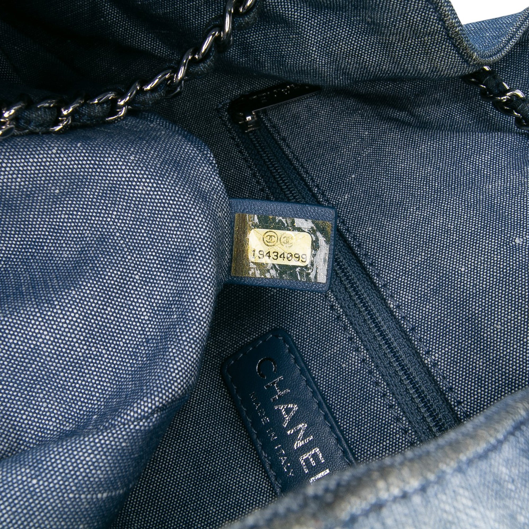 Quilted Denim Medallion Backpack