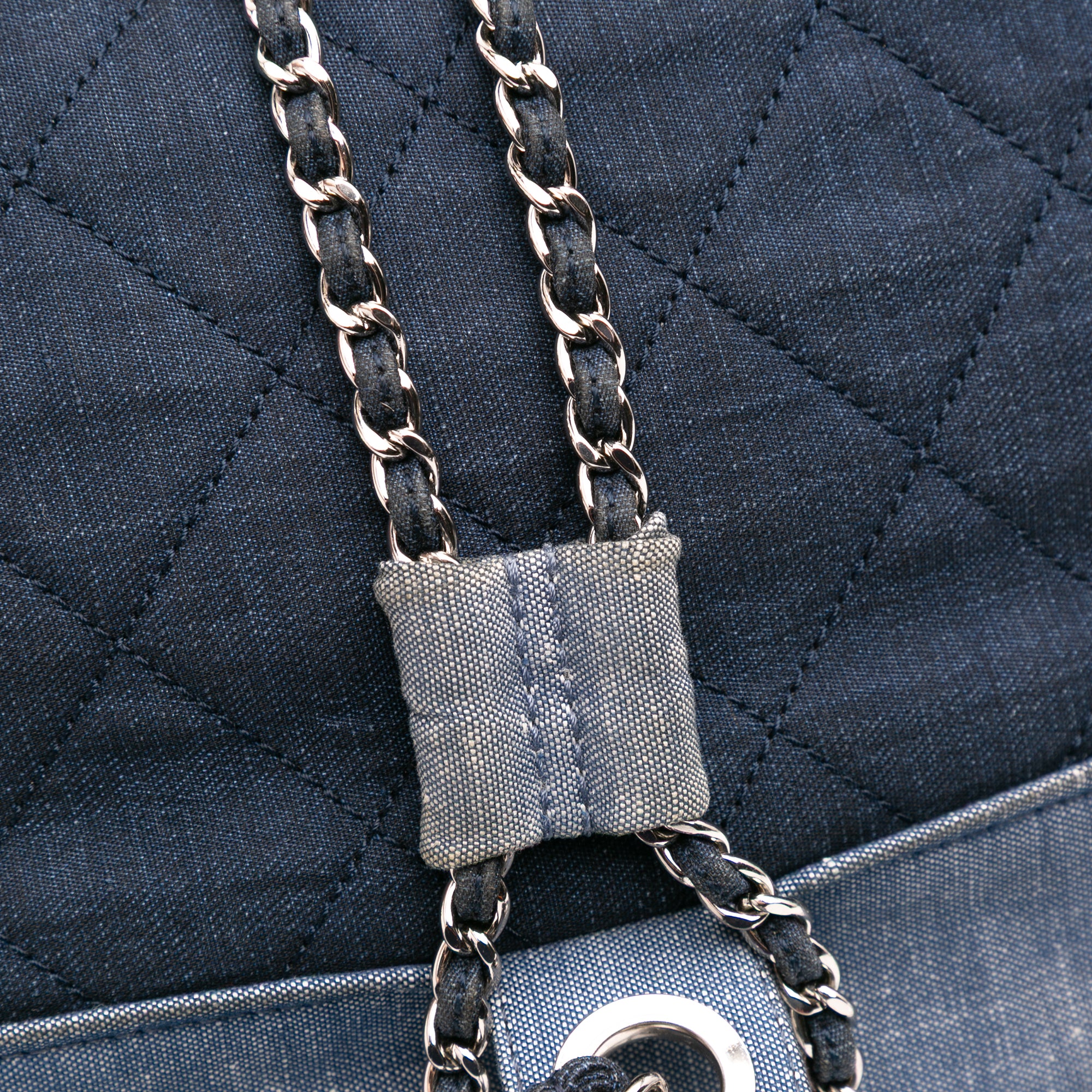 Quilted Denim Medallion Backpack