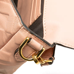 Mini Zucca Embossed Leather Baguette Satchel